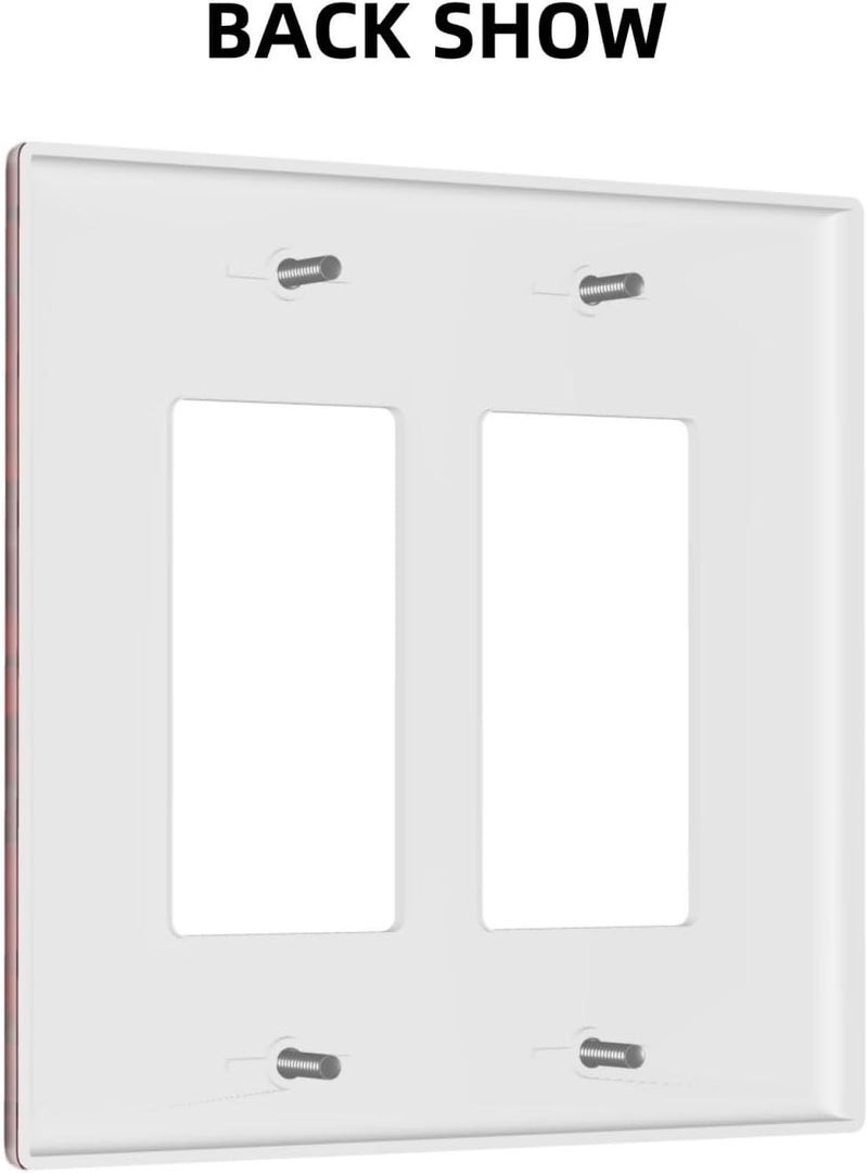 Giinly Spider Web Double Gang Rocker Decorative Light Switch Cover, 2-Gang Wall Plate Outlet Cover - Image 3